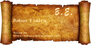 Babos Elmira névjegykártya